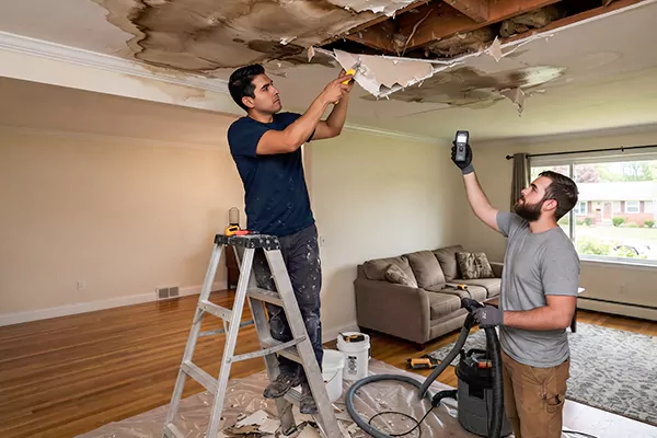 Ceiling Water Damage Restoration Mukilteo