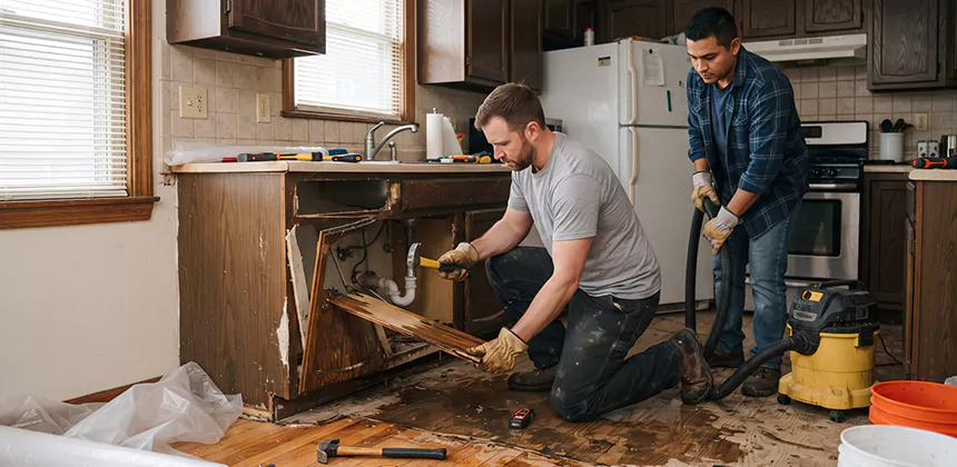 Repairing Water Damaged MDF Cabinets in Mukilteo