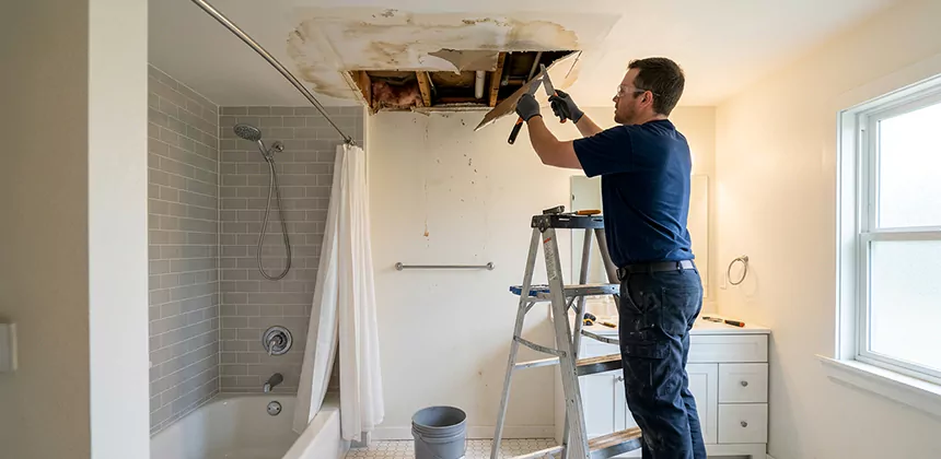 Bathroom Leak Ceiling Repair in Mukilteo