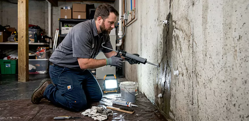 Basement Leak Repair From Inside in Mukilteo